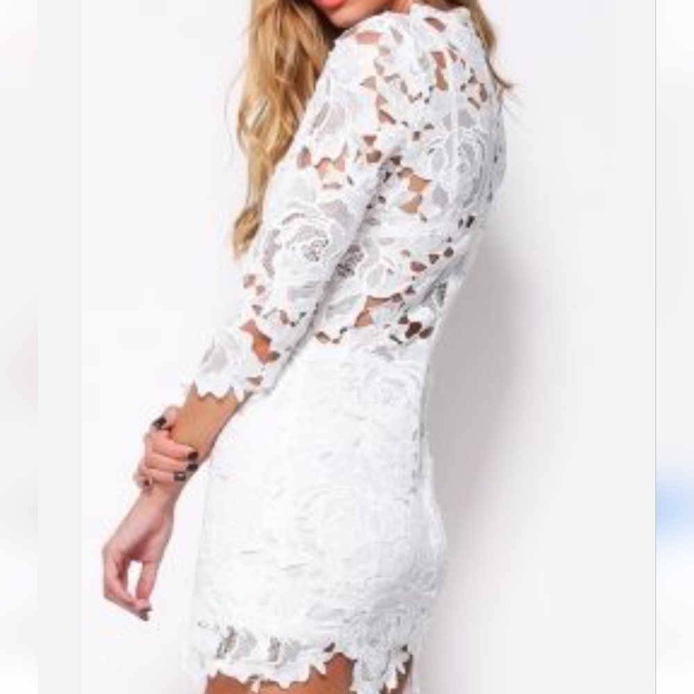 Hello Molly white lace dress XS